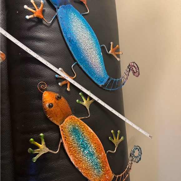 VTG Colorful Metal Gecko Wall Decor